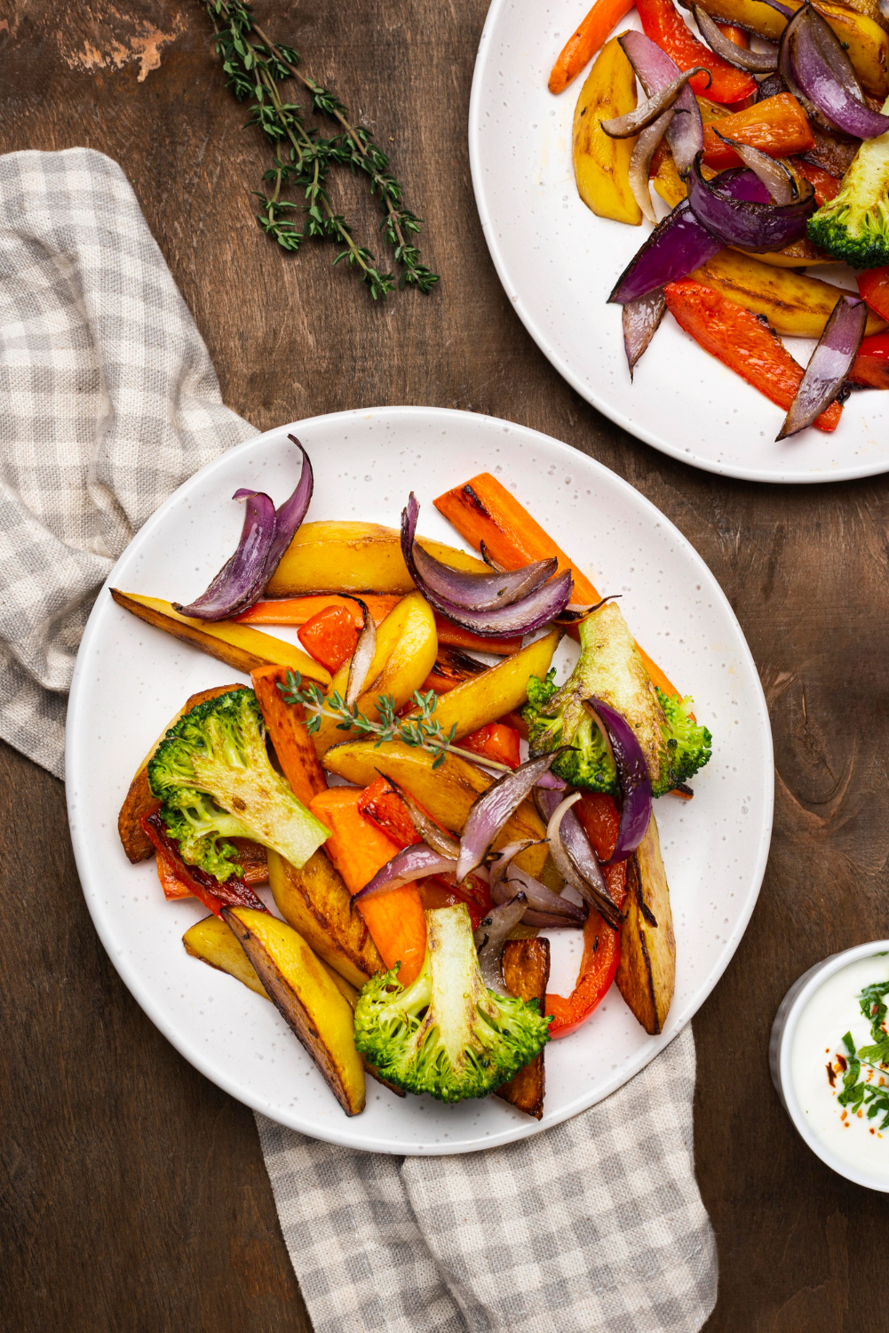 Talerz z pieczonymi warzywami
