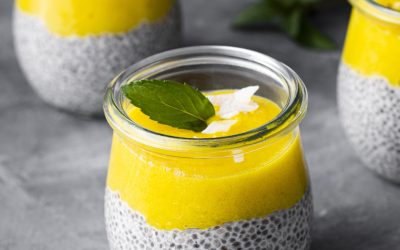 Pudding chia z musem z mango