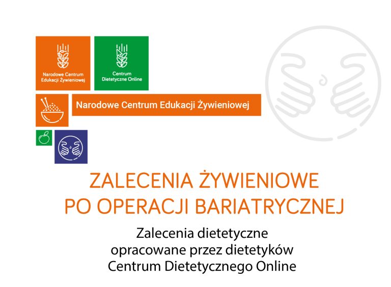 Okładka Zaleceń żywieniowych po operacji bariatrycznej