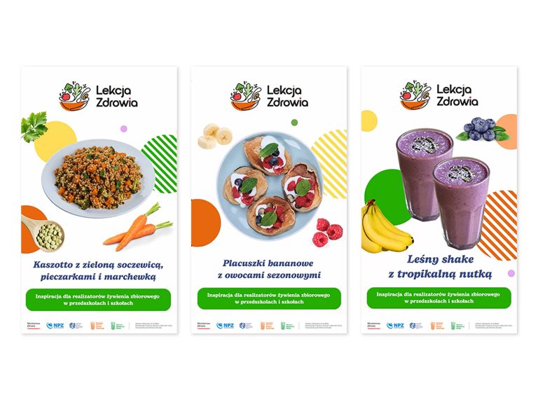 Zdjęcie przedstawia trzy okładki w pionie przedstawiające przepisy