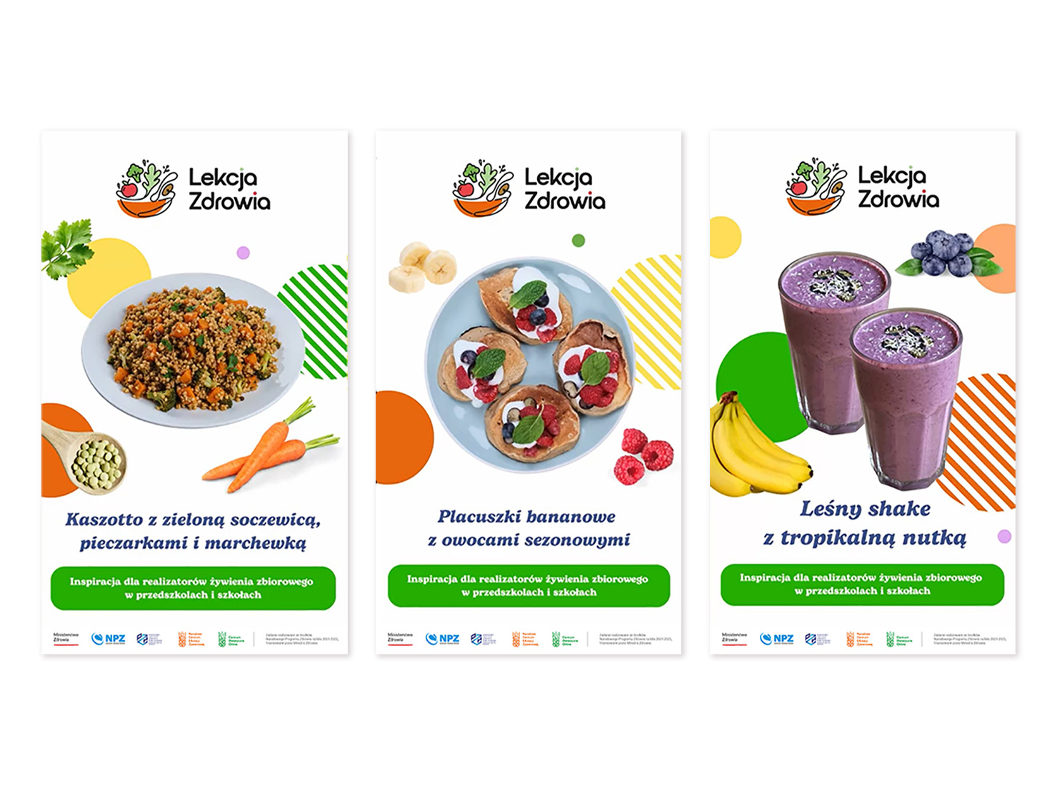 Zdjęcie przedstawia trzy okładki w pionie przedstawiające przepisy